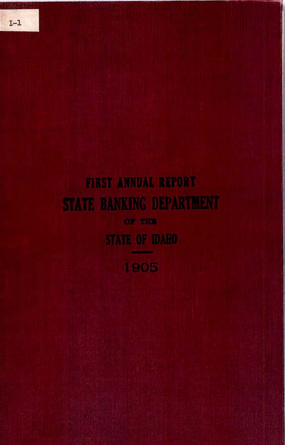 Annual Report 1905 cover