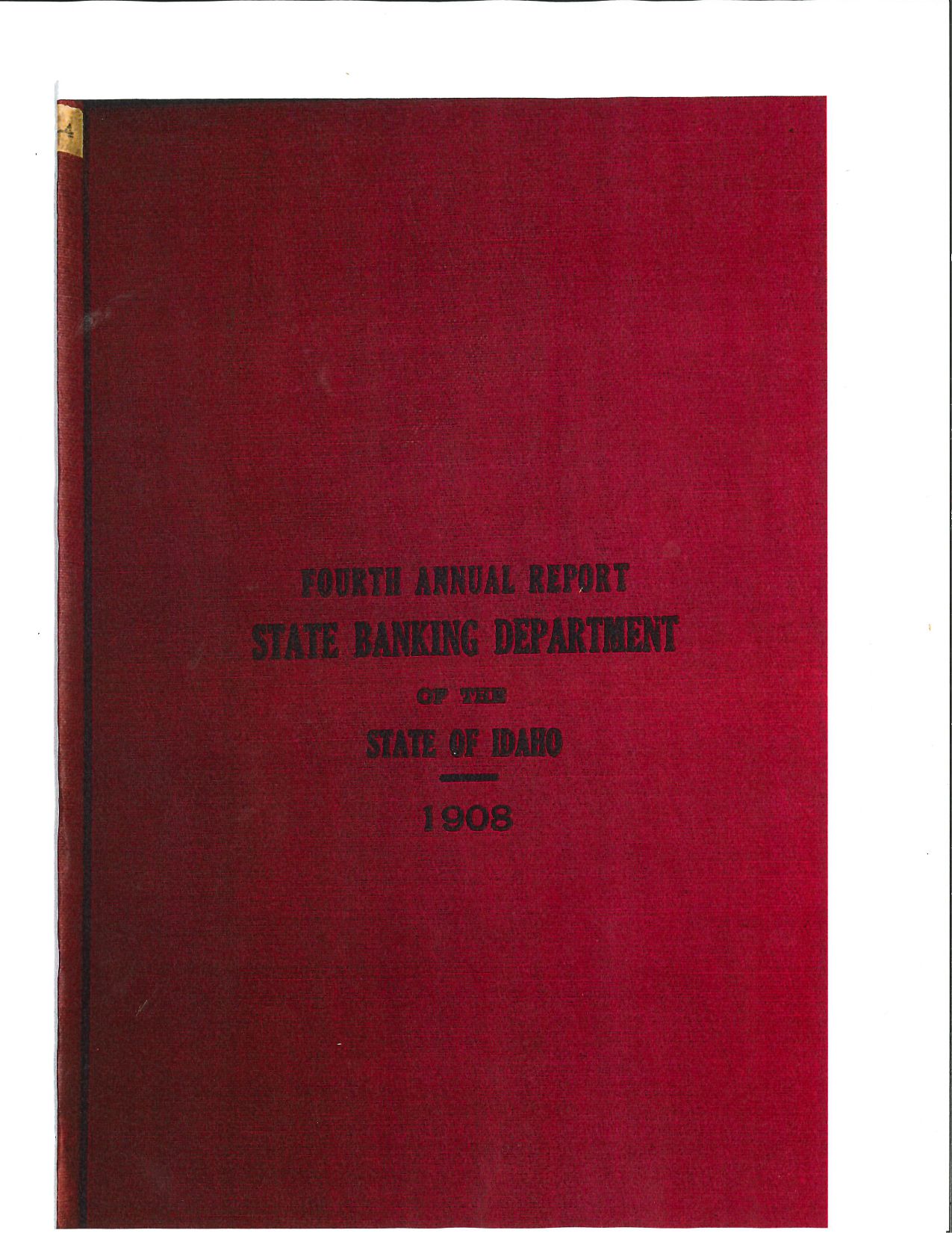 Annual Report 1908 Cover